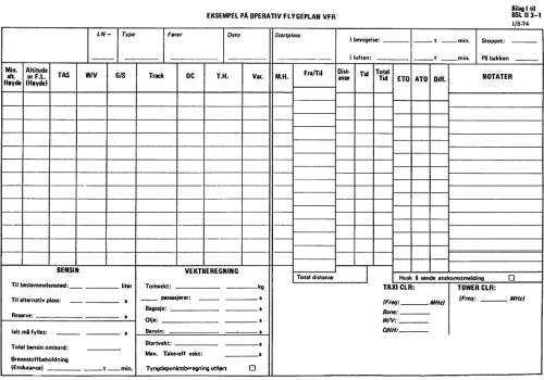 VFR flygeplan